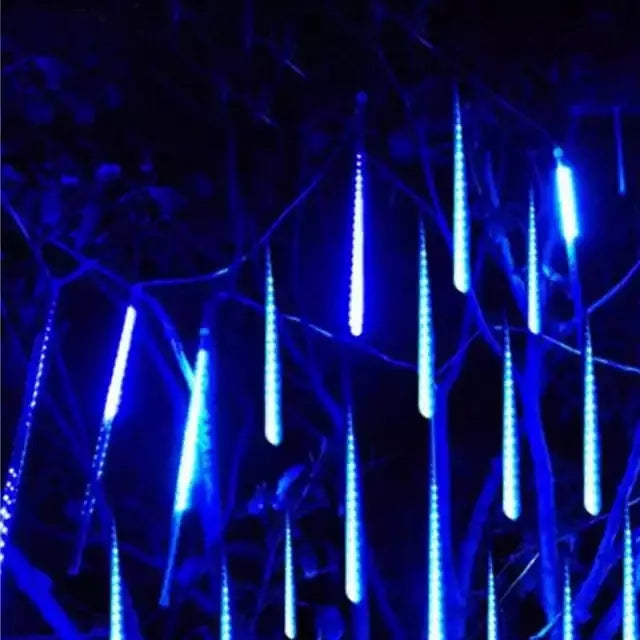 Outdoor Shower Rain LED String Lights, Hanging Lights, 8 Tube Lights, Home Decor Gifts, Seasonal Decor