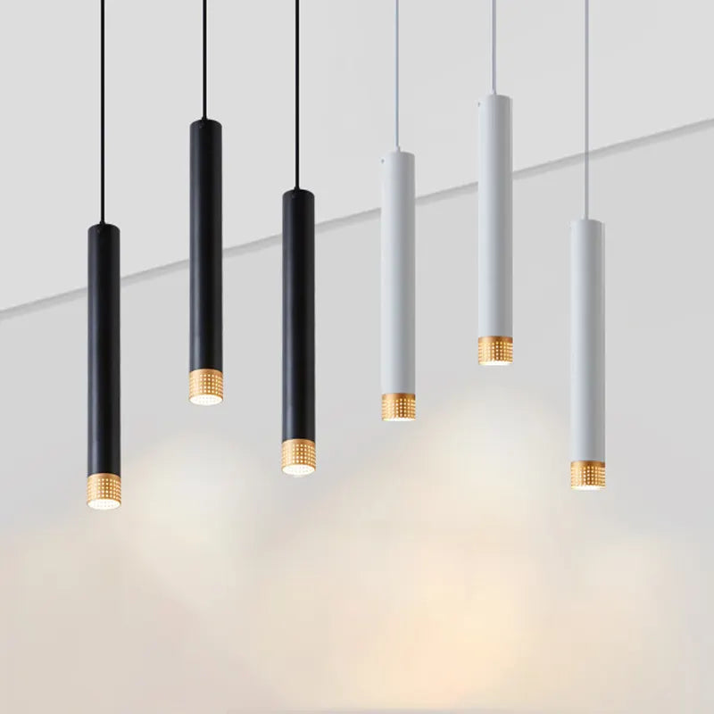 Long Tube LED Pendant Light, Minimalist Home Lighting, Dining Room Luminaire Decor