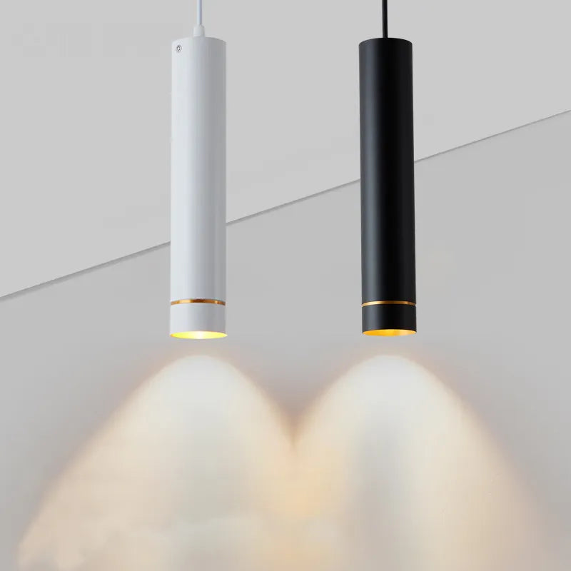 Long Tube LED Pendant Light, Minimalist Home Lighting, Dining Room Luminaire Decor