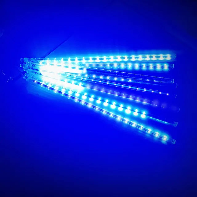 Outdoor Shower Rain LED String Lights, Hanging Lights, 8 Tube Lights, Home Decor Gifts, Seasonal Decor