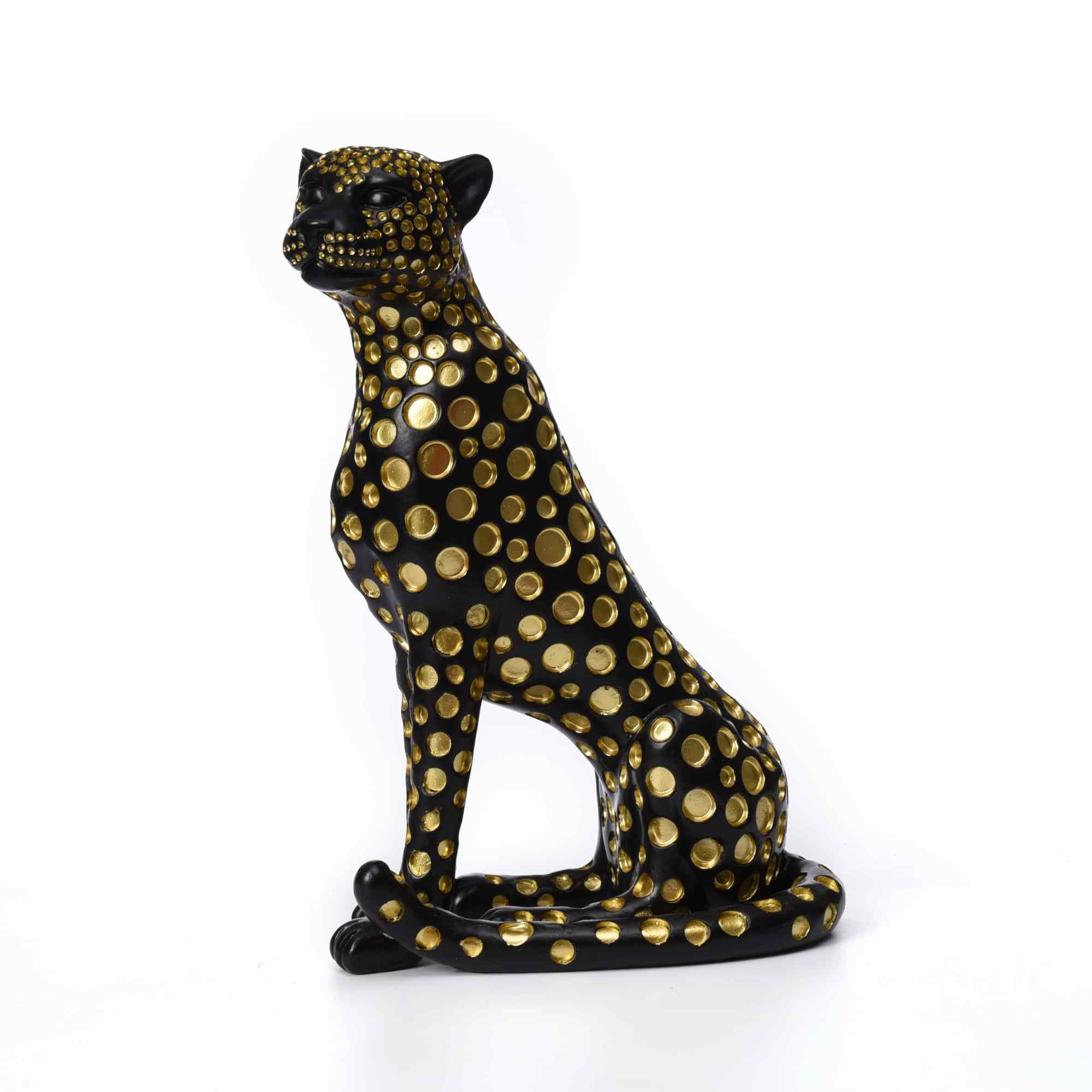 Resin Leopard, Sculpture Figurine, Modern Luxury Decorative Mantelpiece, Housewarming Gift, Artwork, Small Size Figurine