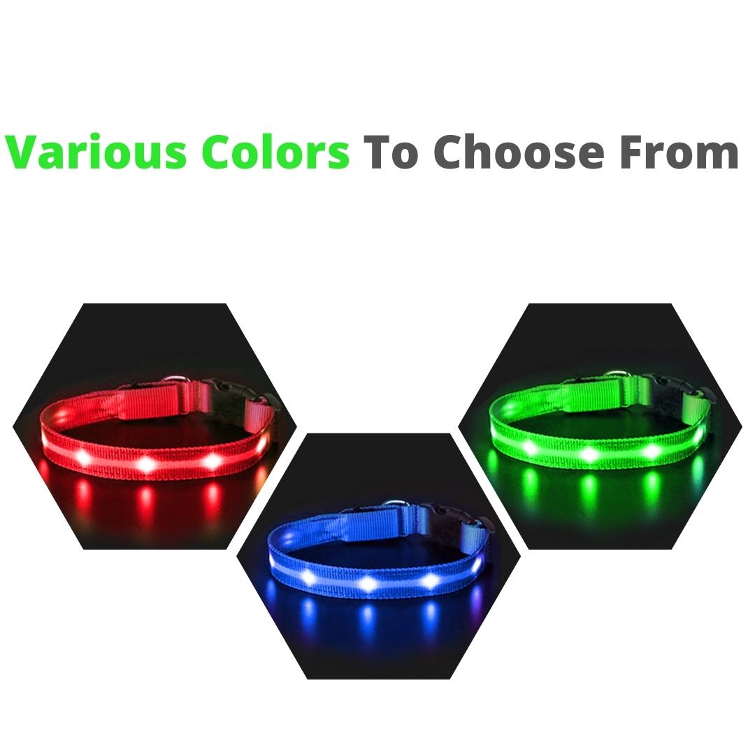Dotted LED Flashing Dog Collar, Traction Collar, Best Seller Pet Collar, High Quality Pet Accessory, USB Rechargeable.
