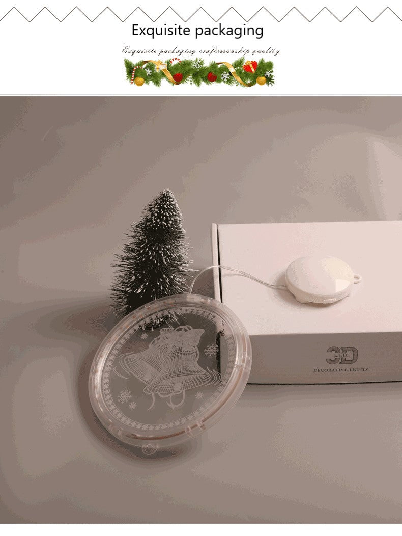Christmas Ball LED Lights Snowflakes String Light, Christmas Tree Light, Christmas Bells, Great Gift for Christmas, Party, Home Decor