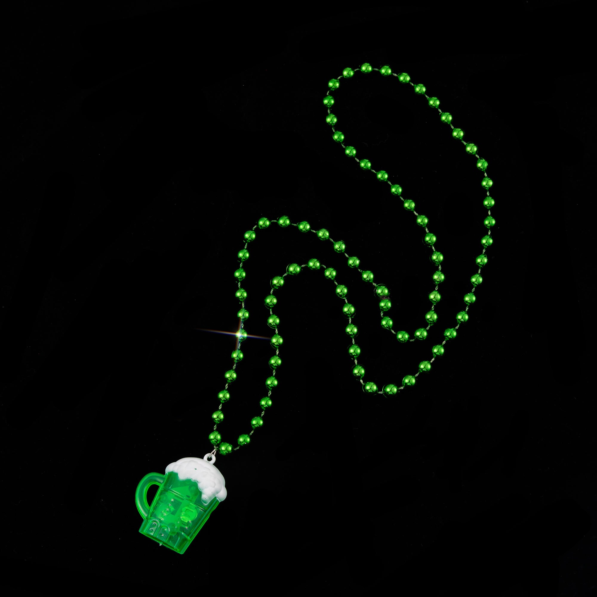 5-Piece St. Patrick's Day Necklace Irish Charm Beer Cup Necklace Parade Party Green Lucky Necklace St Patty’s Day