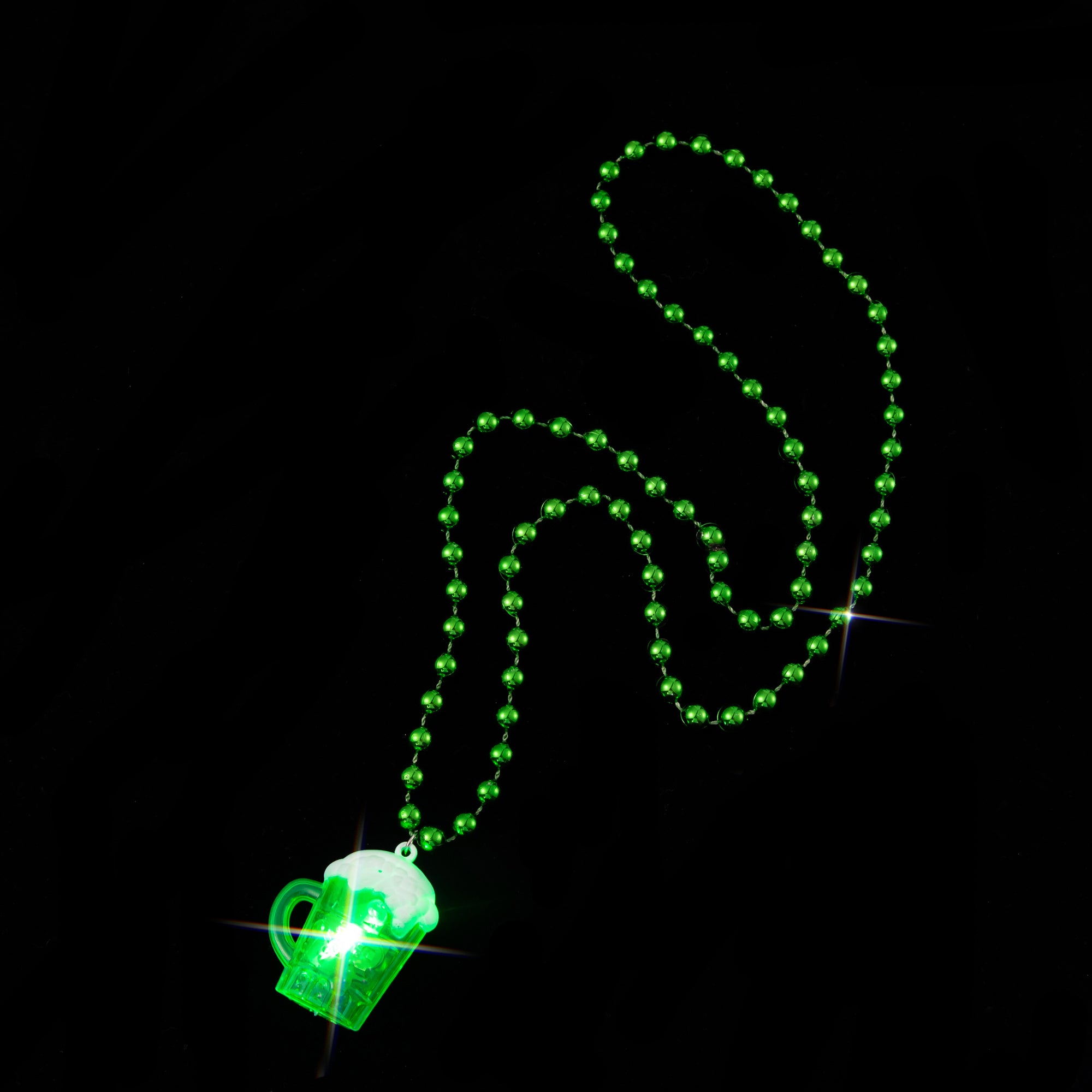 5-Piece St. Patrick's Day Necklace Irish Charm Beer Cup Necklace Parade Party Green Lucky Necklace St Patty’s Day