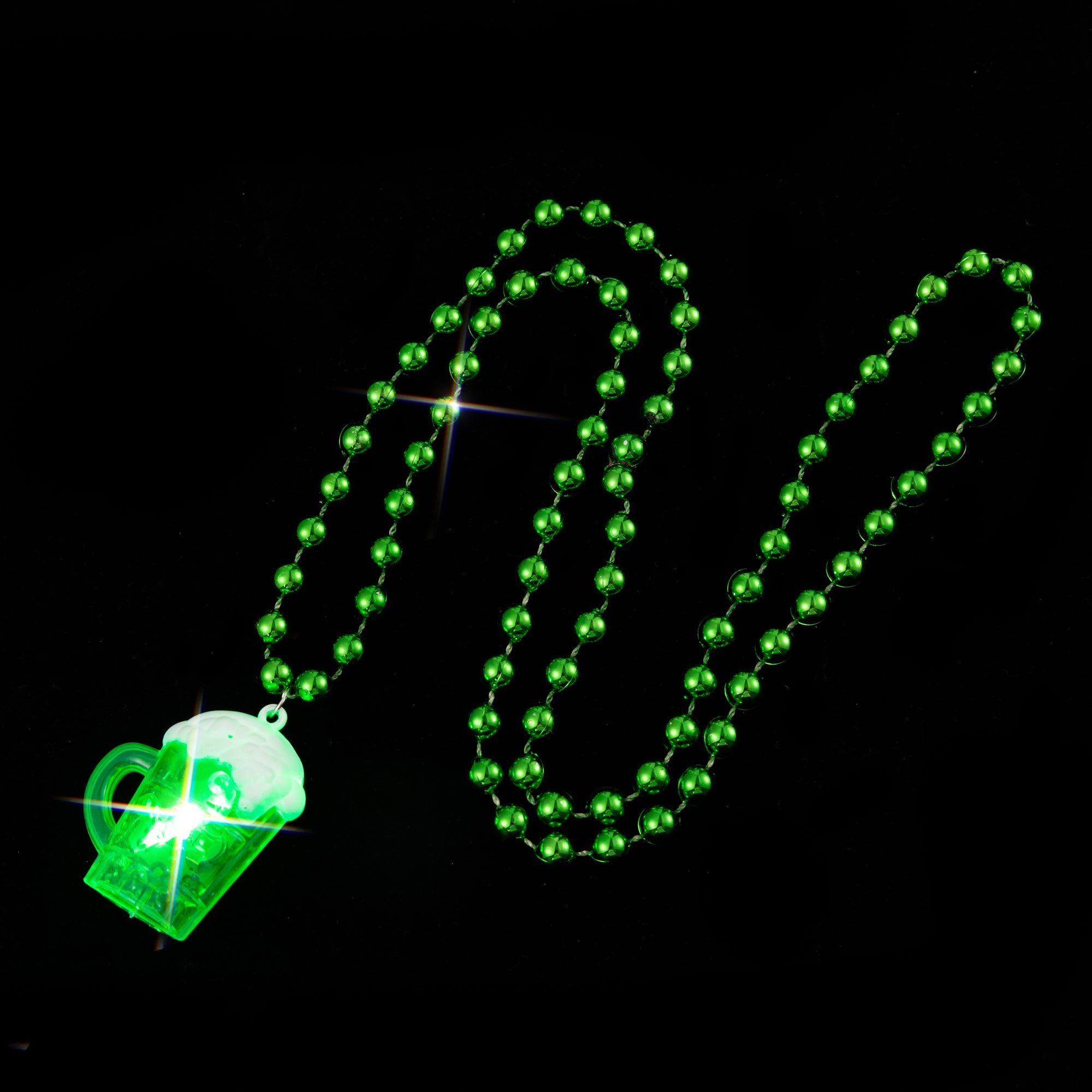 5-Piece St. Patrick's Day Necklace Irish Charm Beer Cup Necklace Parade Party Green Lucky Necklace St Patty’s Day