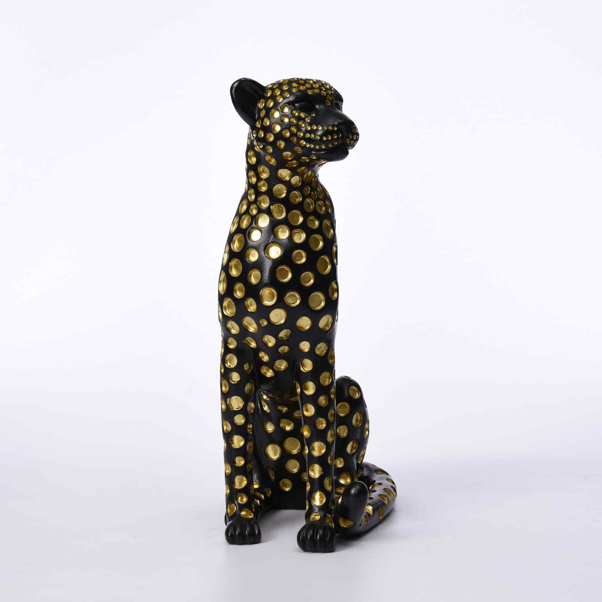 Resin Leopard, Sculpture Figurine, Modern Luxury Decorative Mantelpiece, Housewarming Gift, Artwork, Small Size Figurine