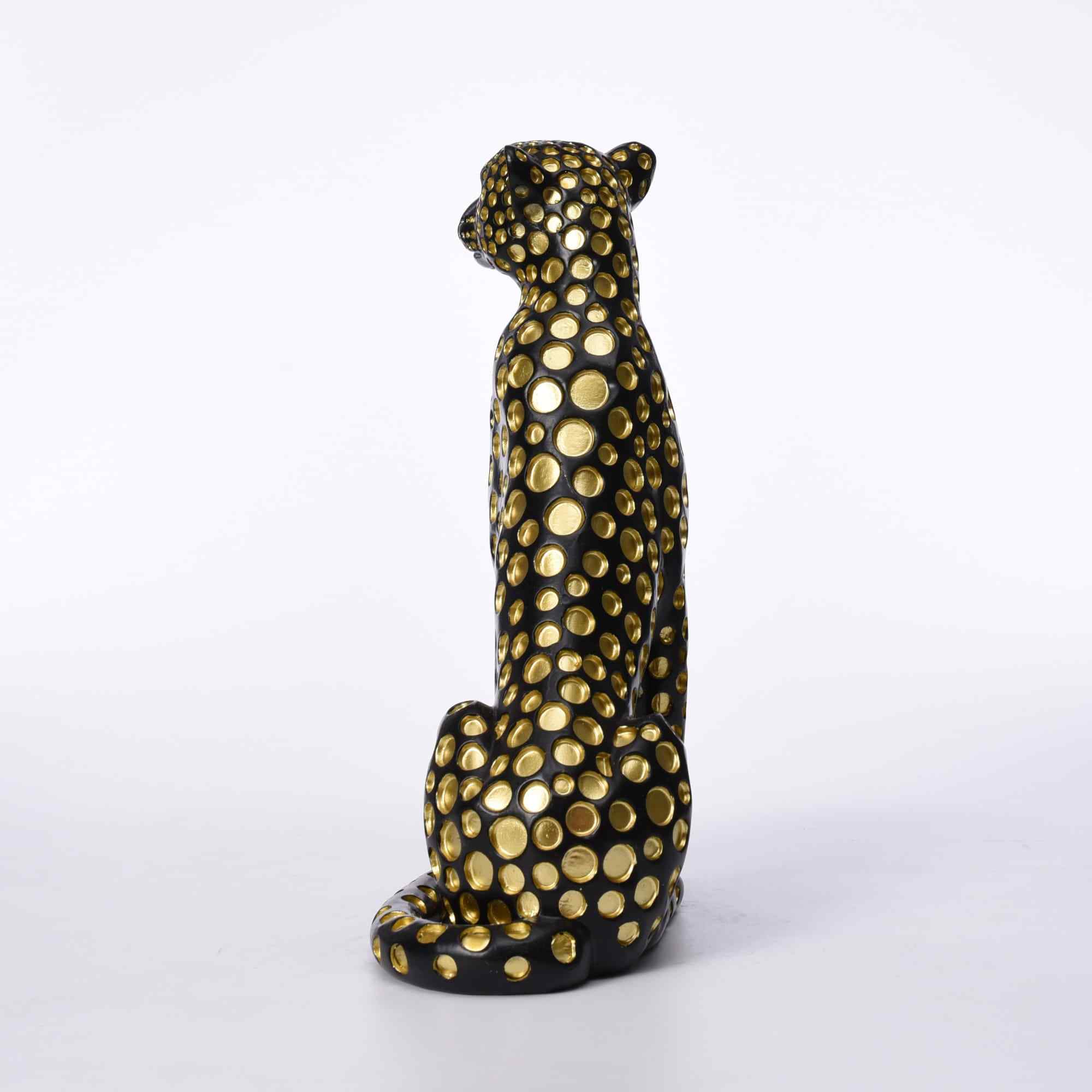 Resin Leopard, Sculpture Figurine, Modern Luxury Decorative Mantelpiece, Housewarming Gift, Artwork, Small Size Figurine