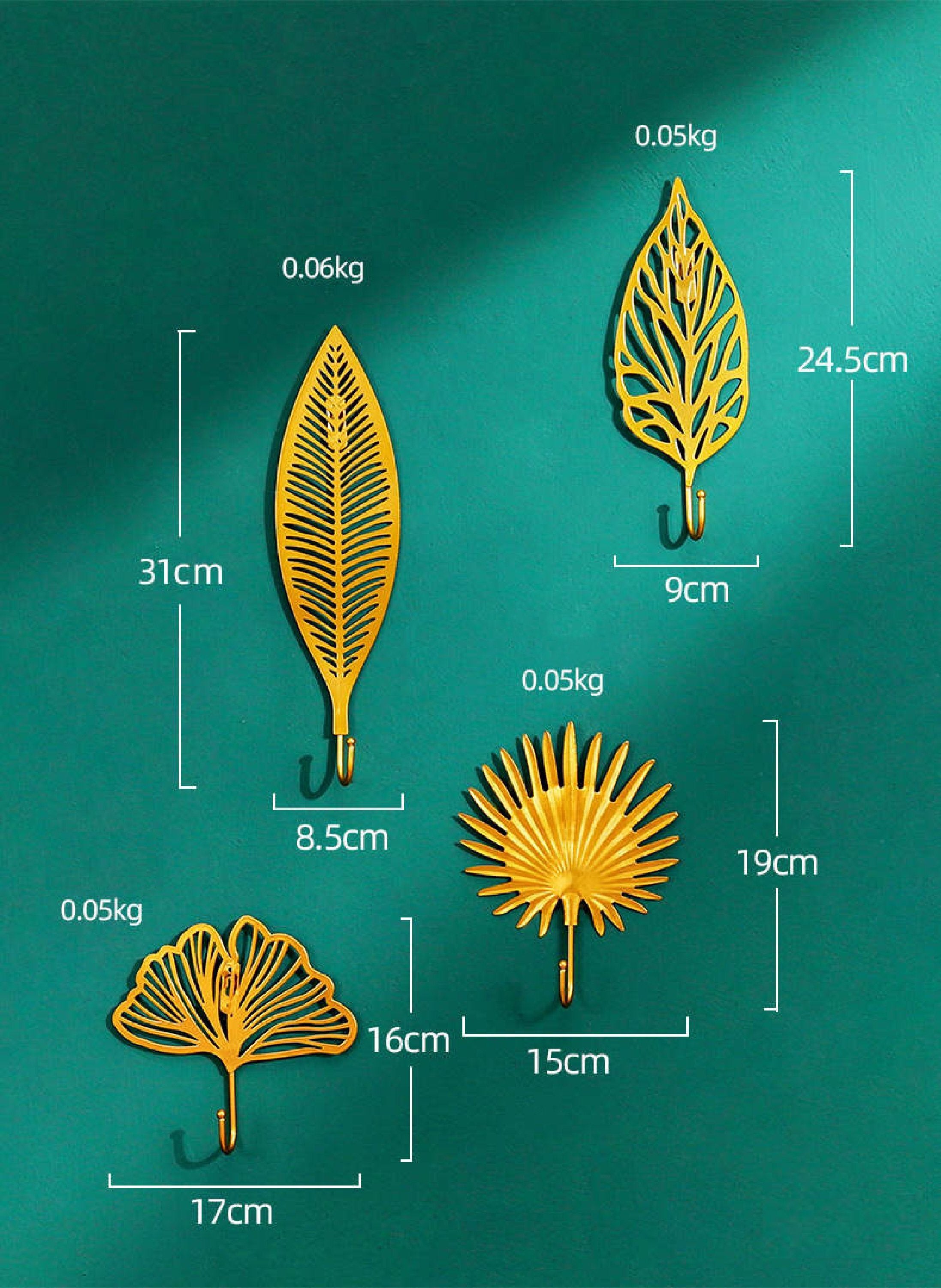 Leaf Metal Wall Hook (Set of 3), Modern Wall Hook, Unique Hooks For Wall Mounted, Towel Rack, Coat Rack, Hat Rack, Coat Hanger, Towel Hanger