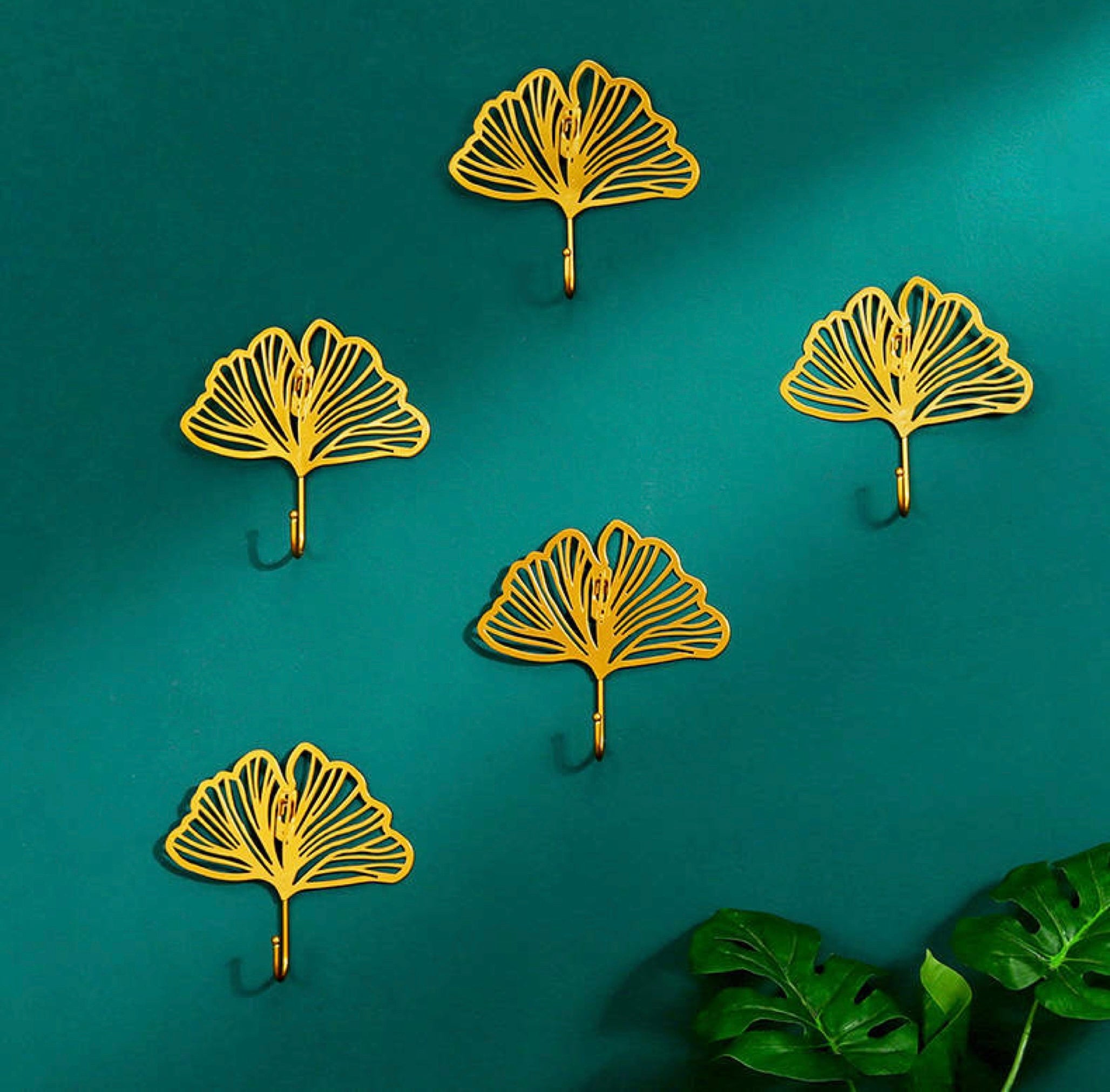 Leaf Metal Wall Hook (Set of 3), Modern Wall Hook, Unique Hooks For Wall Mounted, Towel Rack, Coat Rack, Hat Rack, Coat Hanger, Towel Hanger