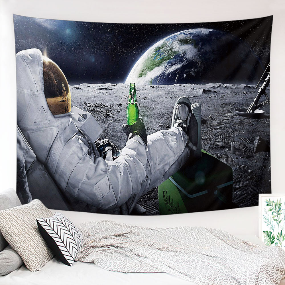 Astronaut Tapestry, Funky Tapestry, Wall Hanging Moon Aesthetic Astronaut Man Tapestry, Living Room Wall Decor