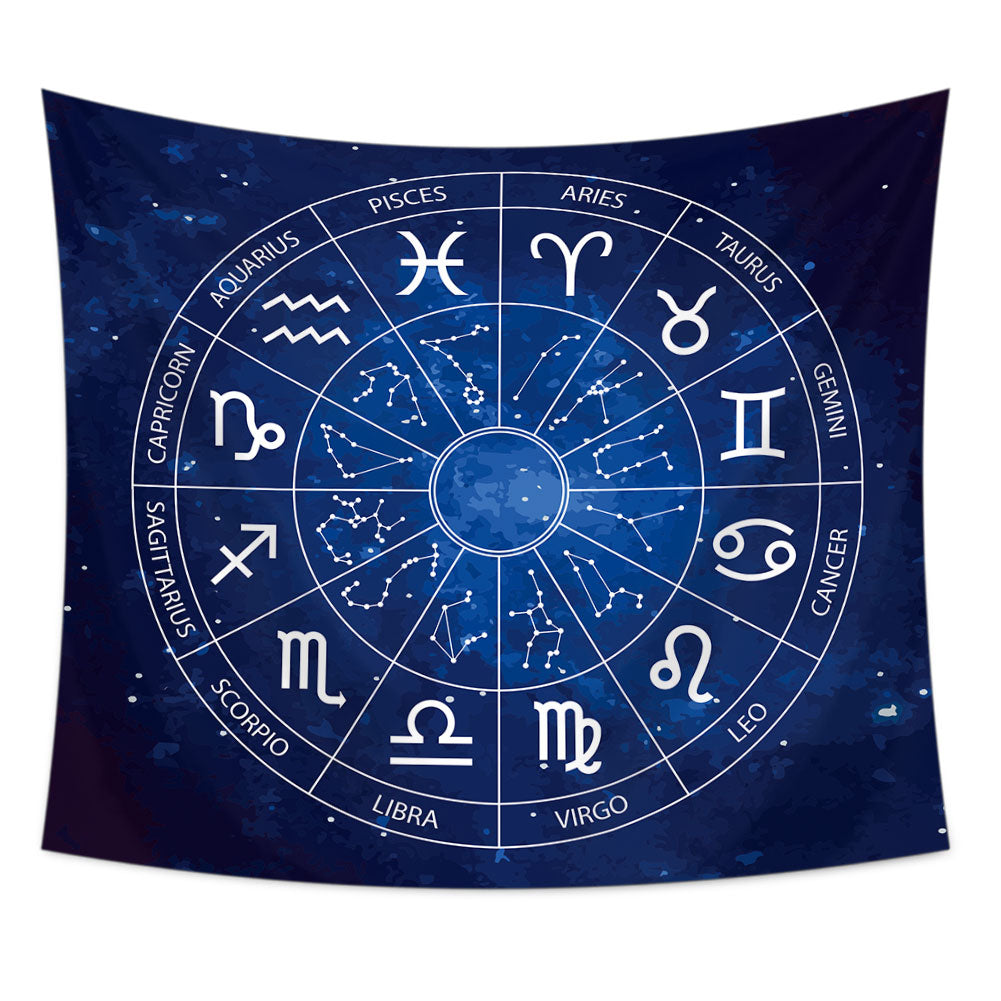 Zodiac Tapestry, Astrology Tapestry, Aesthetic Vintage Tapestry, Zodiac Wall Art, Vintage Tapestry, Wall Hanging
