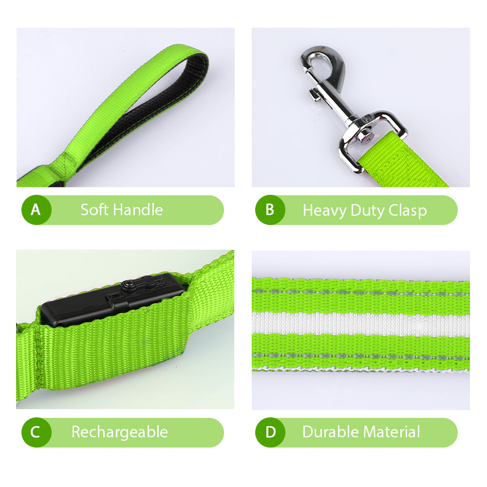 Dotted LED Flashing Dog Leash, Traction Rope, Best Seller Pet Leash, High Quality Pet Accessory, USB Rechargeable