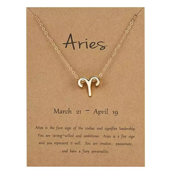 Zodiac Necklace, Gold Plated Jewelry, Astrology Necklace, Scorpio, Capricorn, Gemini, Cancer Pendant Necklace, Personalized Gifts for Women