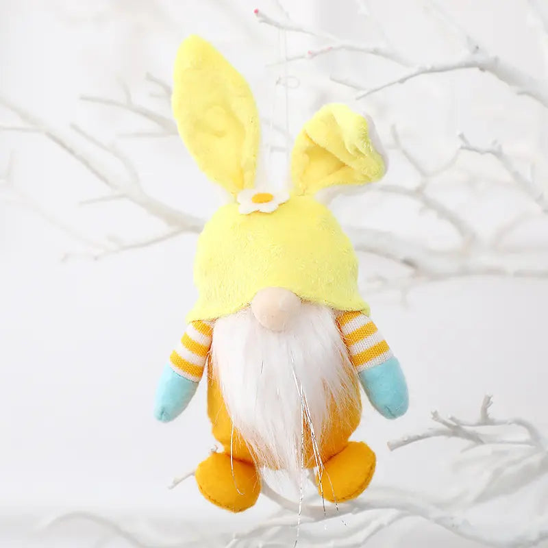 Lovely Easter Bunny Rabbit Gnomes, Doll Hanging Ornament, Spring Decor, Easter Gnome, Spring Gnomes, Gnome Gifts, 4pcs