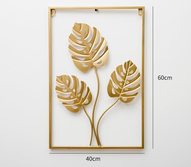 3D Leaf Metal Wall Art, Framed Wall Art, Home Decoration, Wall Hangings, Metal Leaf Artwork, Mandala Wall Art, Living Room Wall Art, Nature Décor