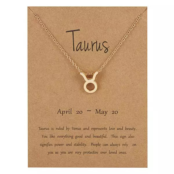 Zodiac Necklace, Gold Plated Jewelry, Astrology Necklace, Scorpio, Capricorn, Gemini, Cancer Pendant Necklace, Personalized Gifts for Women