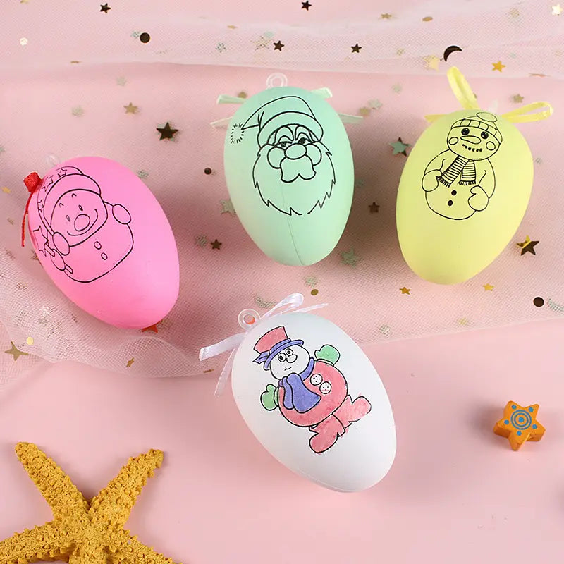Creative Easter Eggs, Draw on Easter Egg, Painting Kit Set, Educational Handwork, Kids Fun Activity, Plastic Easter Eggs