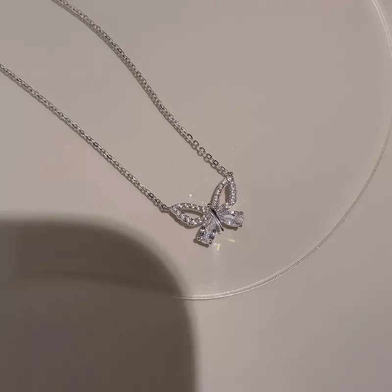 Butterfly Necklace, Choker Necklaces, Delicate, Dainty, Charm, Birthday, Rose Gold, Silver, Gold Necklace, Gift for Her