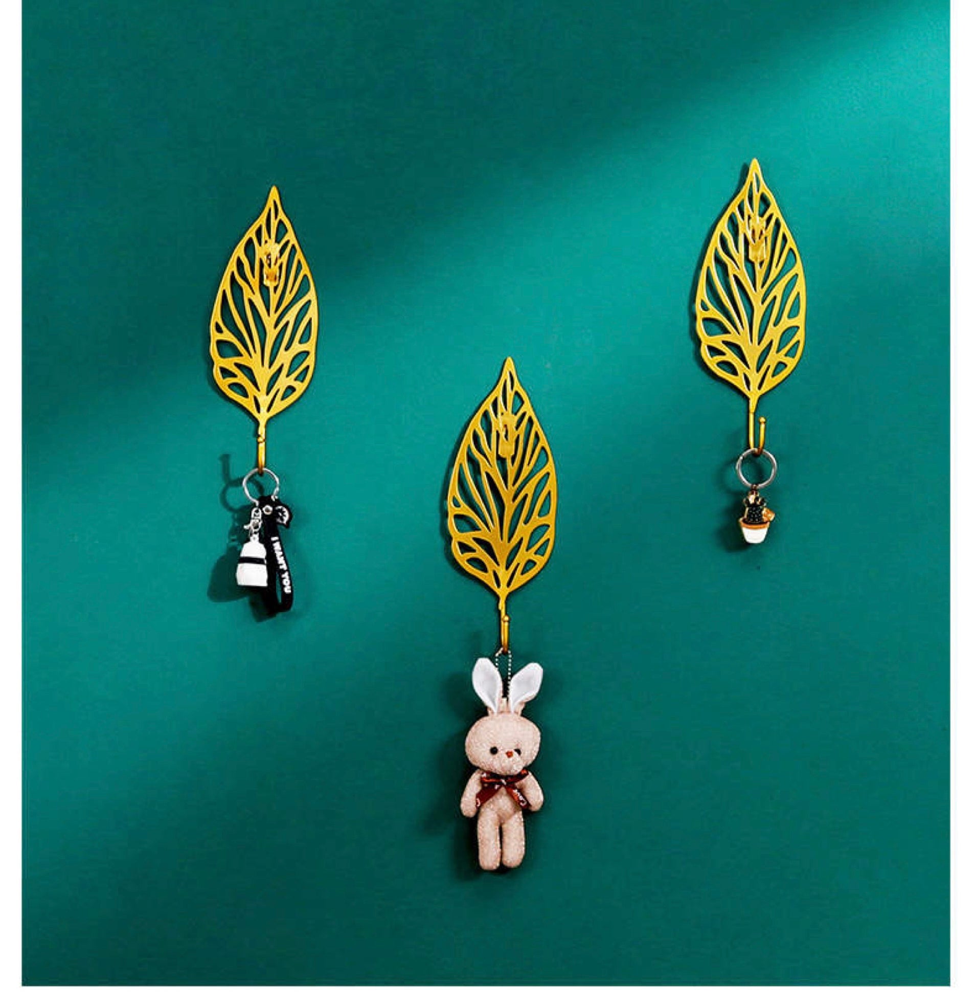 Leaf Metal Wall Hook (Set of 3), Modern Wall Hook, Unique Hooks For Wall Mounted, Towel Rack, Coat Rack, Hat Rack, Coat Hanger, Towel Hanger