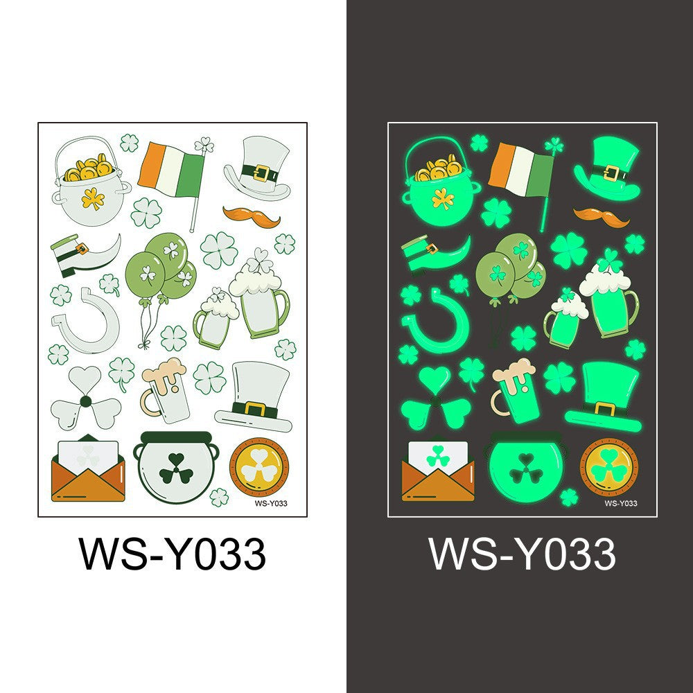 20-Tattoo Sheets St Patricks Day Temporary Tattoos Groovy Leprechaun Tattoo Shamrock Supplies Irish Party St Patty's Day