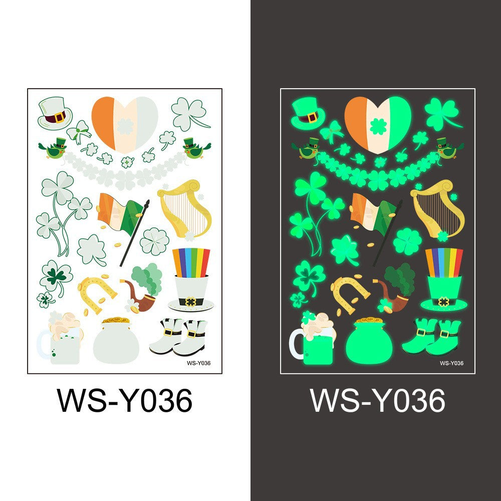 20-Tattoo Sheets St Patricks Day Temporary Tattoos Groovy Leprechaun Tattoo Shamrock Supplies Irish Party St Patty's Day