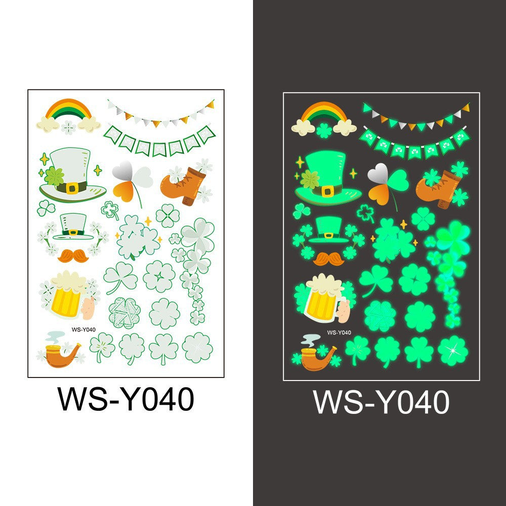 20-Tattoo Sheets St Patricks Day Temporary Tattoos Groovy Leprechaun Tattoo Shamrock Supplies Irish Party St Patty's Day