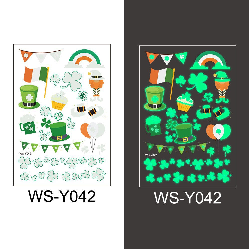 20-Tattoo Sheets St Patricks Day Temporary Tattoos Groovy Leprechaun Tattoo Shamrock Supplies Irish Party St Patty's Day