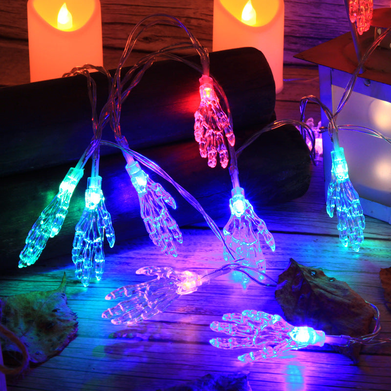 Decorazioni per luci a stringa a LED, luci per mani fantasma per Halloween, luci a stringa, decorazioni e articoli per feste