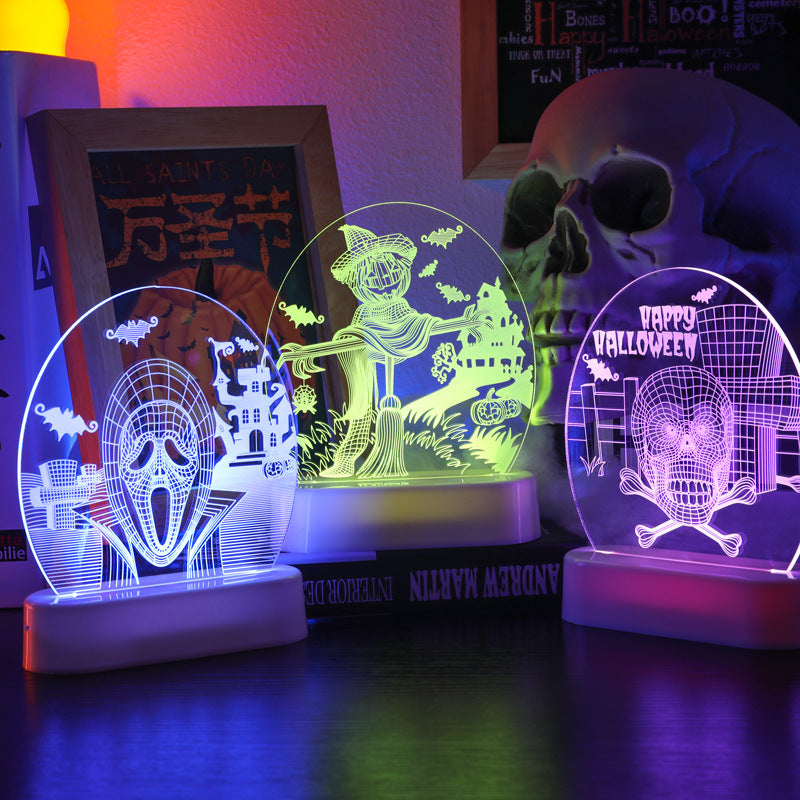 Halloween Lamp Standard, 3D Creative Illusion Night Lamp, Sustainable Lamp, Desk Lamp, Office Lamp, Table Lamp, Modern Lamp