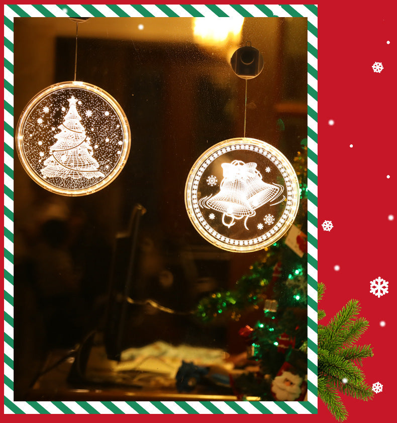 Christmas Ball LED Lights Snowflakes String Light, Christmas Tree Light, Christmas Bells, Great Gift for Christmas, Party, Home Decor