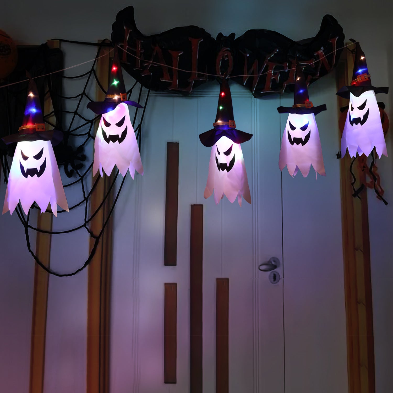 Ghost Halloween Props String Lights- 5 Piece