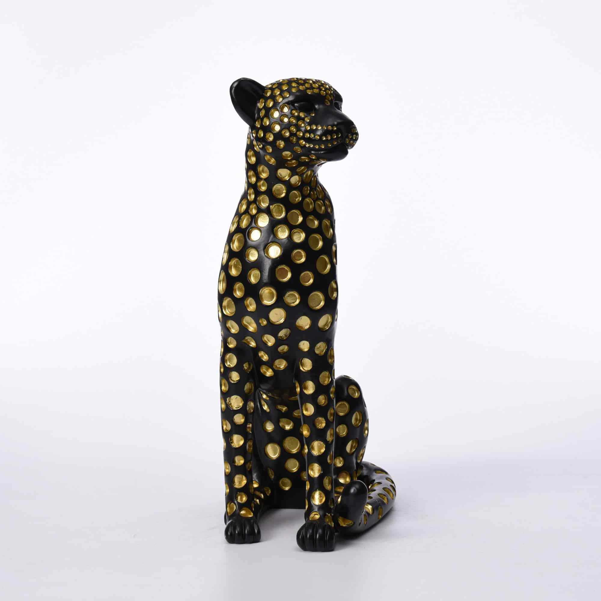 Leopardo in resina, figurina scultura, caminetto decorativo di lusso moderno, regalo di inaugurazione della casa, opera d'arte, figurina di piccole dimensioni