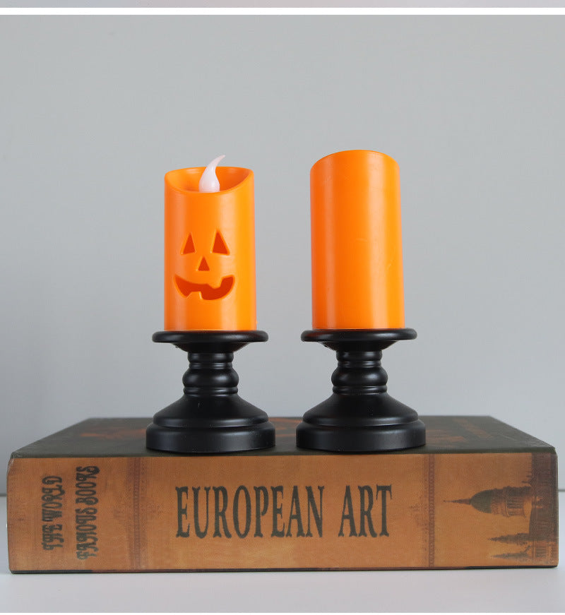 Lanterna di zucca di Halloween a lume di candela a led - Set da 12 pezzi