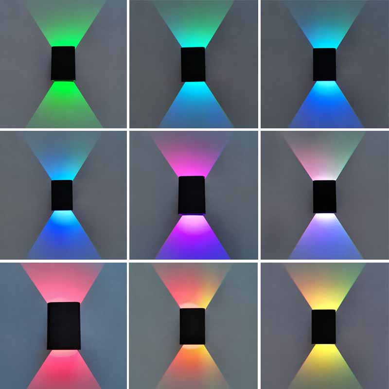 Lampade RGB da parete a LED in ceramica, luci da bagno moderne, applique da parete, decorazione della parete del soggiorno, lampade da parete, lampadari, applique da parete