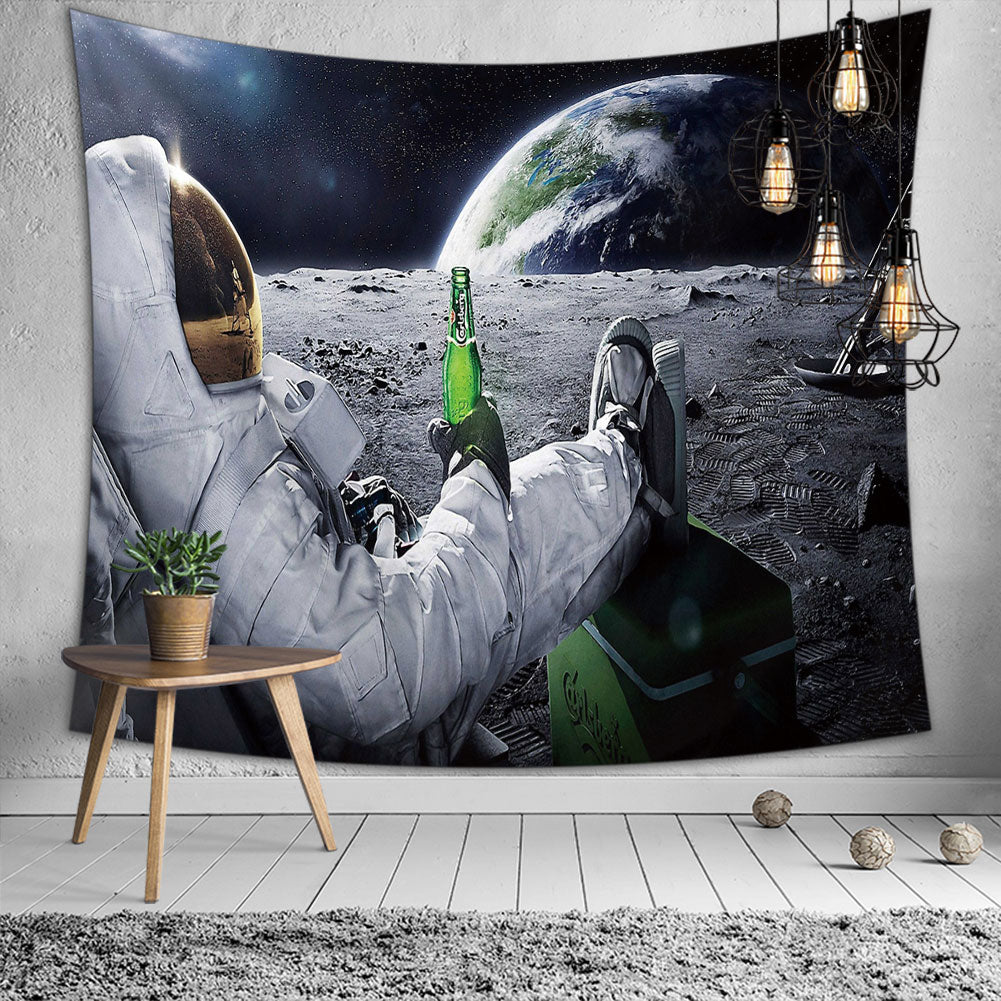 Astronaut Tapestry, Funky Tapestry, Wall Hanging Moon Aesthetic Astronaut Man Tapestry, Living Room Wall Decor
