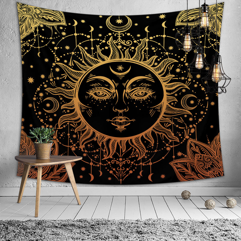 Classic SUN Tapestry, Retro Sun Tapestry, Psychedelic Tapestry Wall Hanging, Bedroom Tapestry, Living Room Tapestry