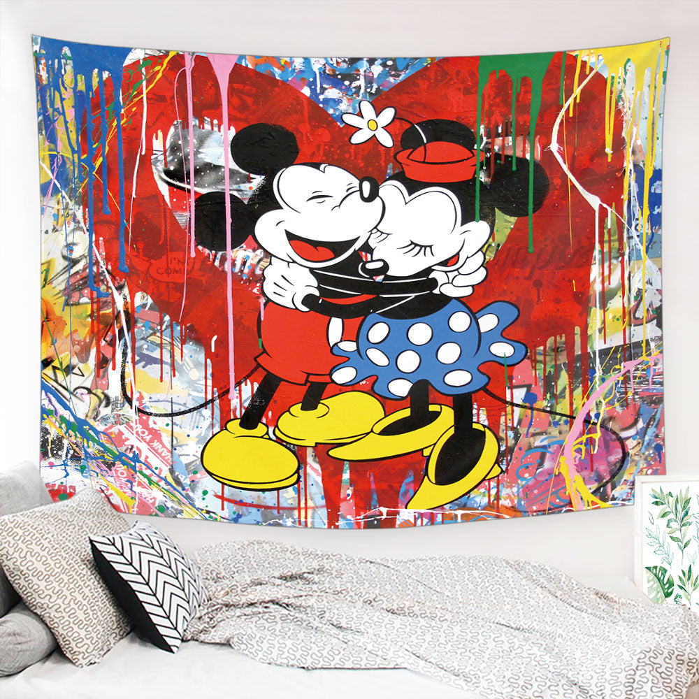 Mickey Tapestry, Mickey Mouse, Kids Tapestry, Living Room Tapestry, Nursery Tapestry, Minimalist Tapestry, Custom Tapestry, Wall Hanging