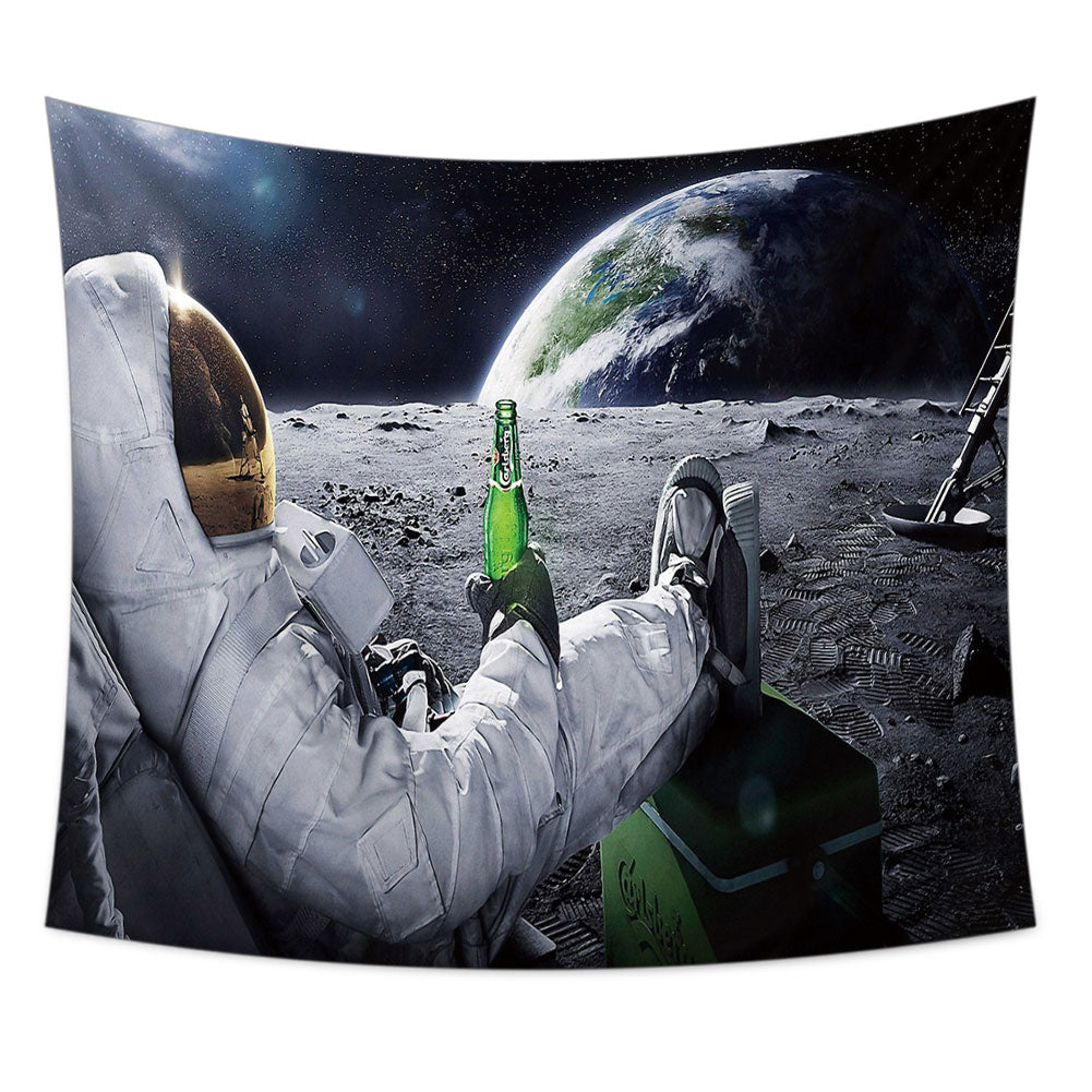 Astronaut Tapestry, Funky Tapestry, Wall Hanging Moon Aesthetic Astronaut Man Tapestry, Living Room Wall Decor