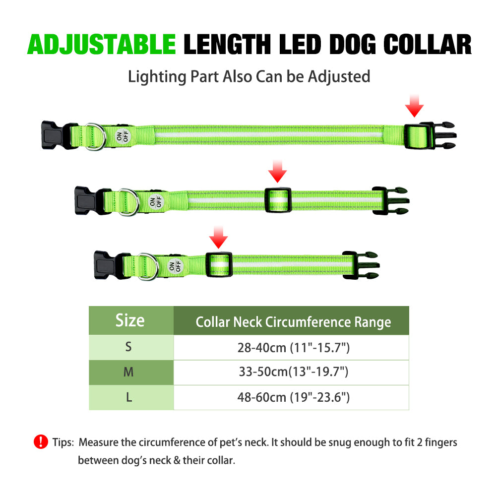 Collare per cani lampeggiante a LED punteggiato, collare di trazione, collare per animali domestici best seller, accessorio per animali domestici di alta qualità, ricaricabile tramite USB.