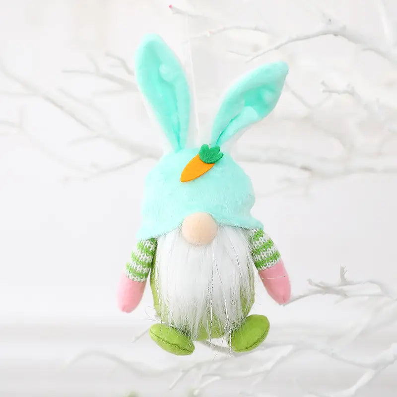 Lovely Easter Bunny Rabbit Gnomes, Doll Hanging Ornament, Spring Decor, Easter Gnome, Spring Gnomes, Gnome Gifts, 4pcs