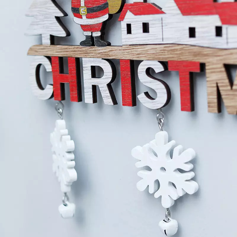 Wooden Christmas Door Hanging Ornament Wall Xmas, Merry Christmas, Decor For Home, Door Pendants