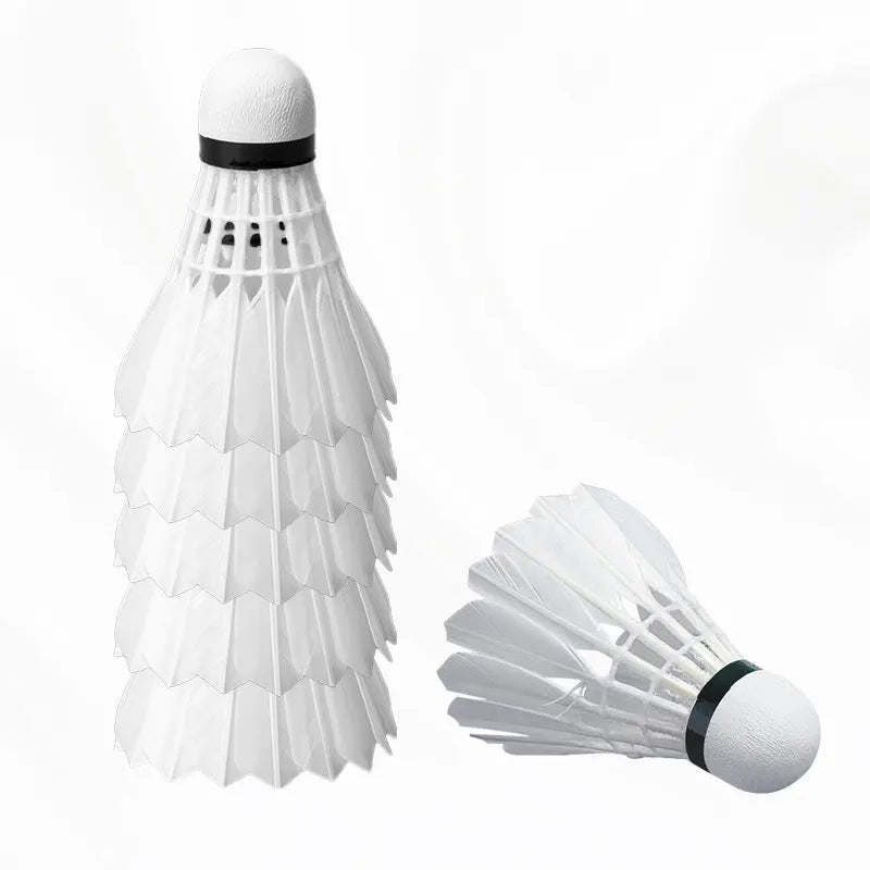 Goose Feather Badminton Shuttlecocks with Great Stability and Durability, Indoor Outdoor Sports High Speed Training Badminton Birdie Balls
