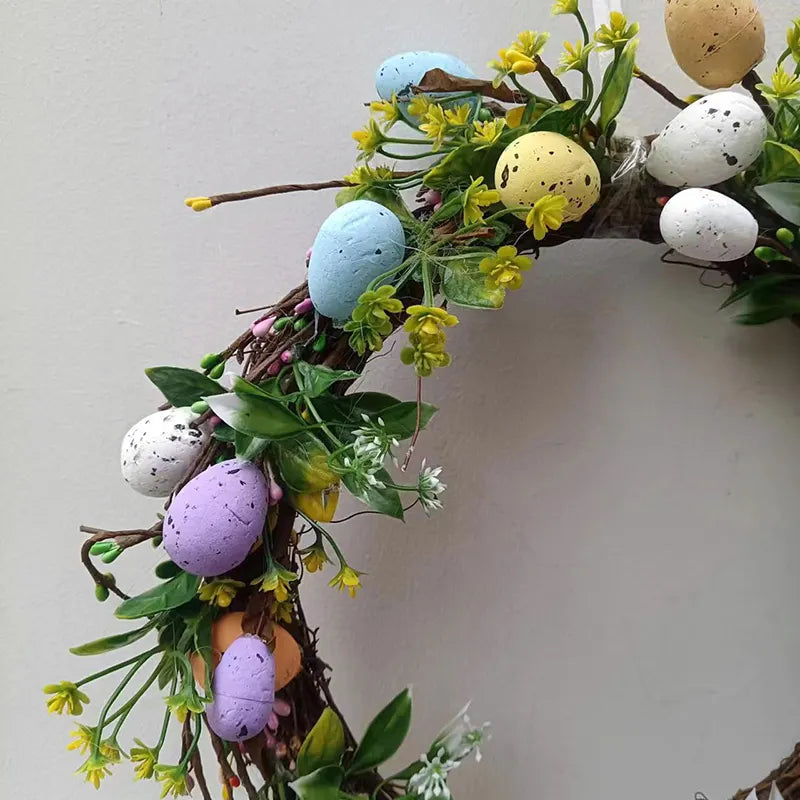 Easter Egg Wreath, Easter Door Wreath, Spring Wreath, Summer Wreath, Outdoor Easter Decorations, Easter Egg Garland