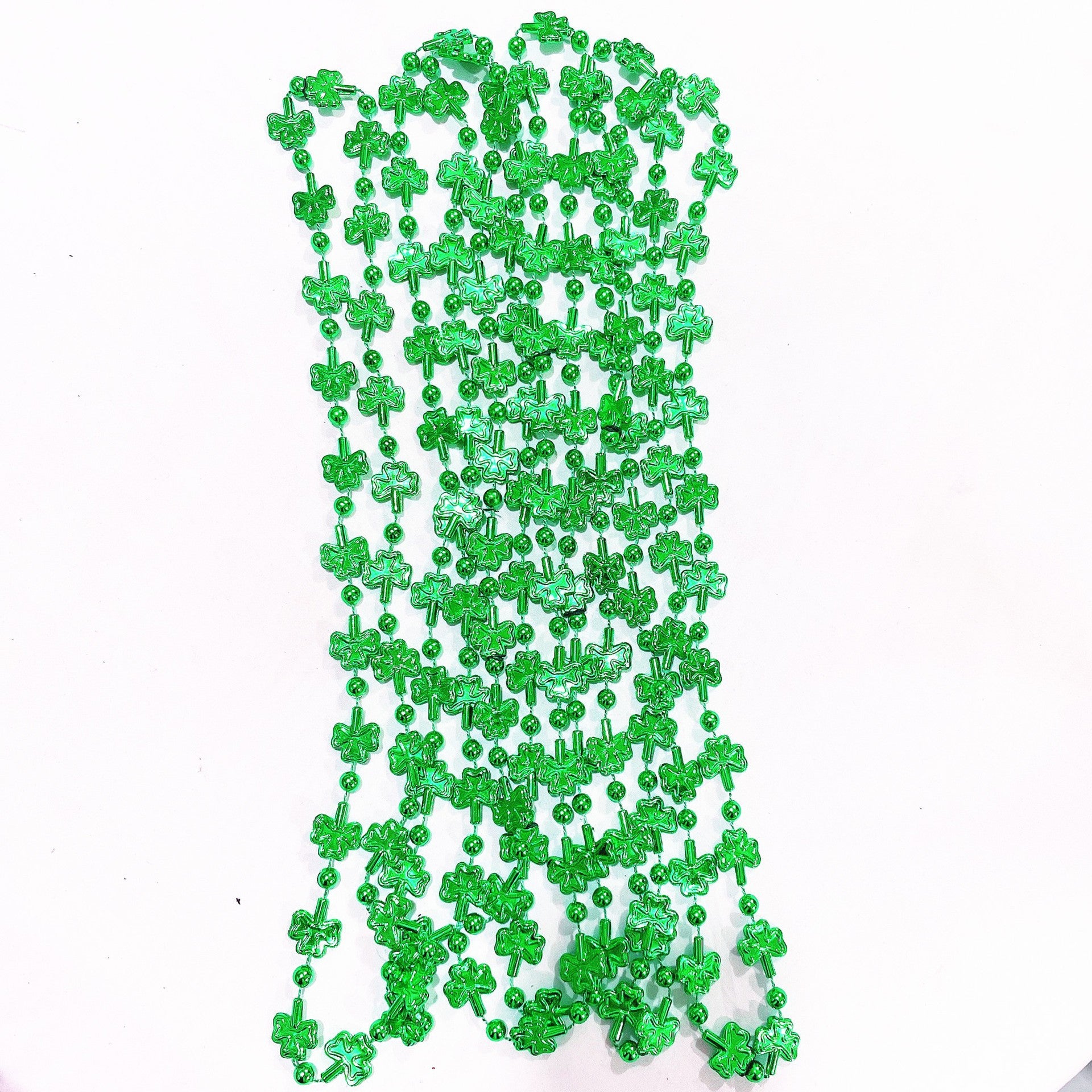 10-Piece Set St. Patrick's Day Irish Necklace St Patty’s Chunky Necklace Green Beads Beaded Jewelry